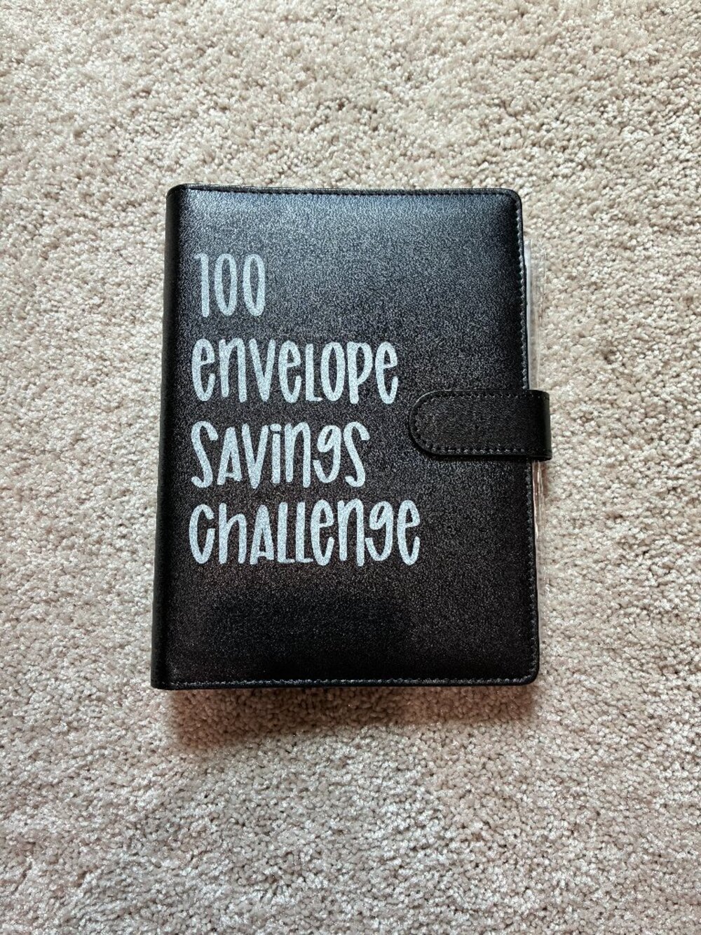NWT 100 Envelopes Money Saving Challenge Binder Folder Planner Book Black